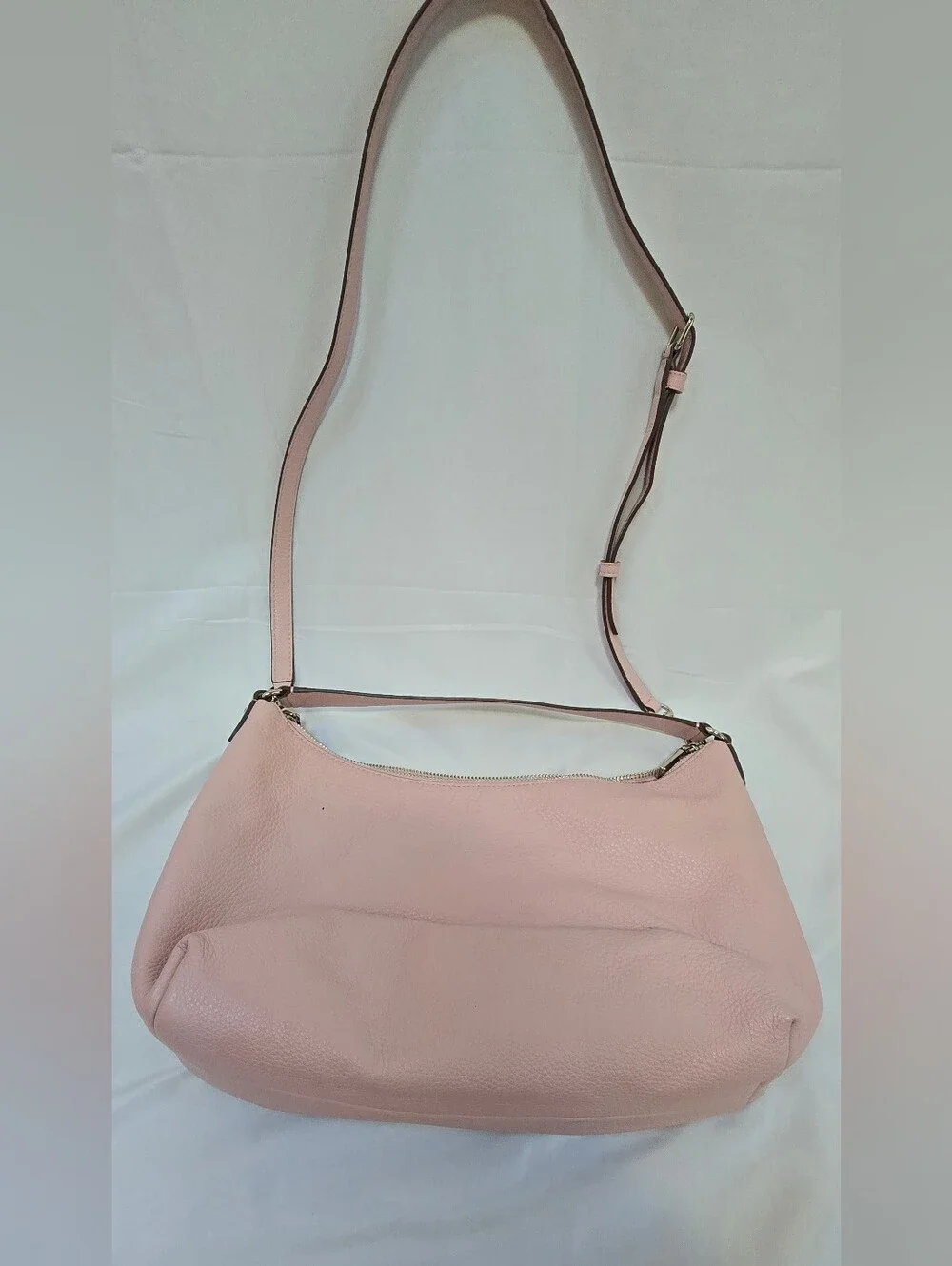 Coach Celeste Pink Ruby Pebbled Leather Convertible Hobo F36628